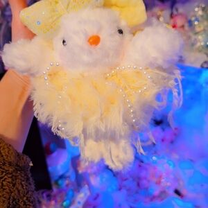 Cute Yellow and White Plush Toy